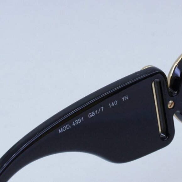 Versace VE4391 GB1/7 Sunglasses Black Shield Frame, Orange Lenses